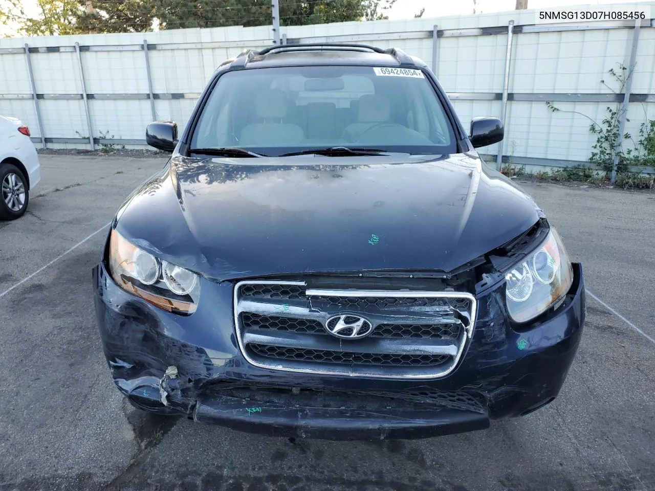 2007 Hyundai Santa Fe Gls VIN: 5NMSG13D07H085456 Lot: 69424854