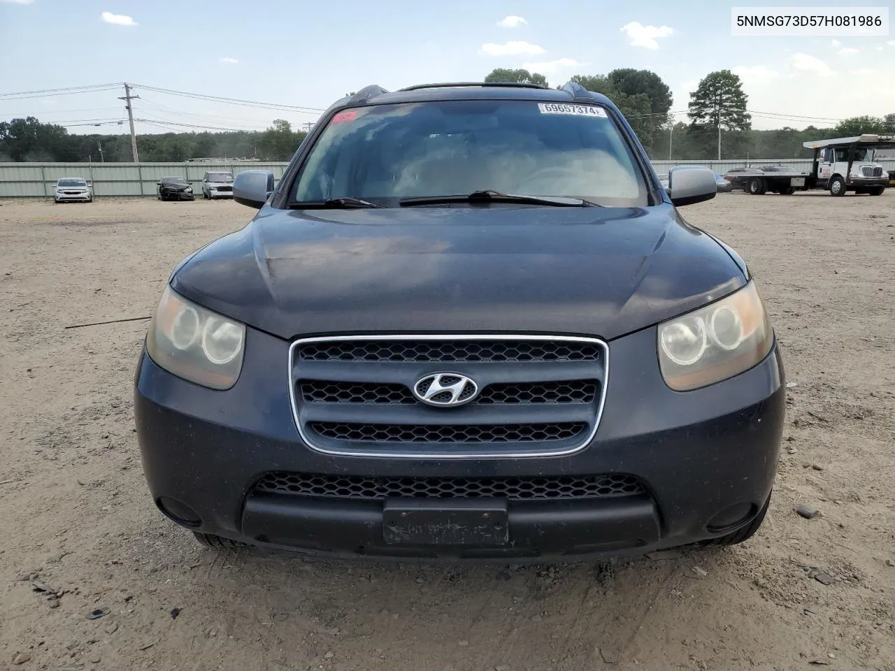 2007 Hyundai Santa Fe Gls VIN: 5NMSG73D57H081986 Lot: 69657374