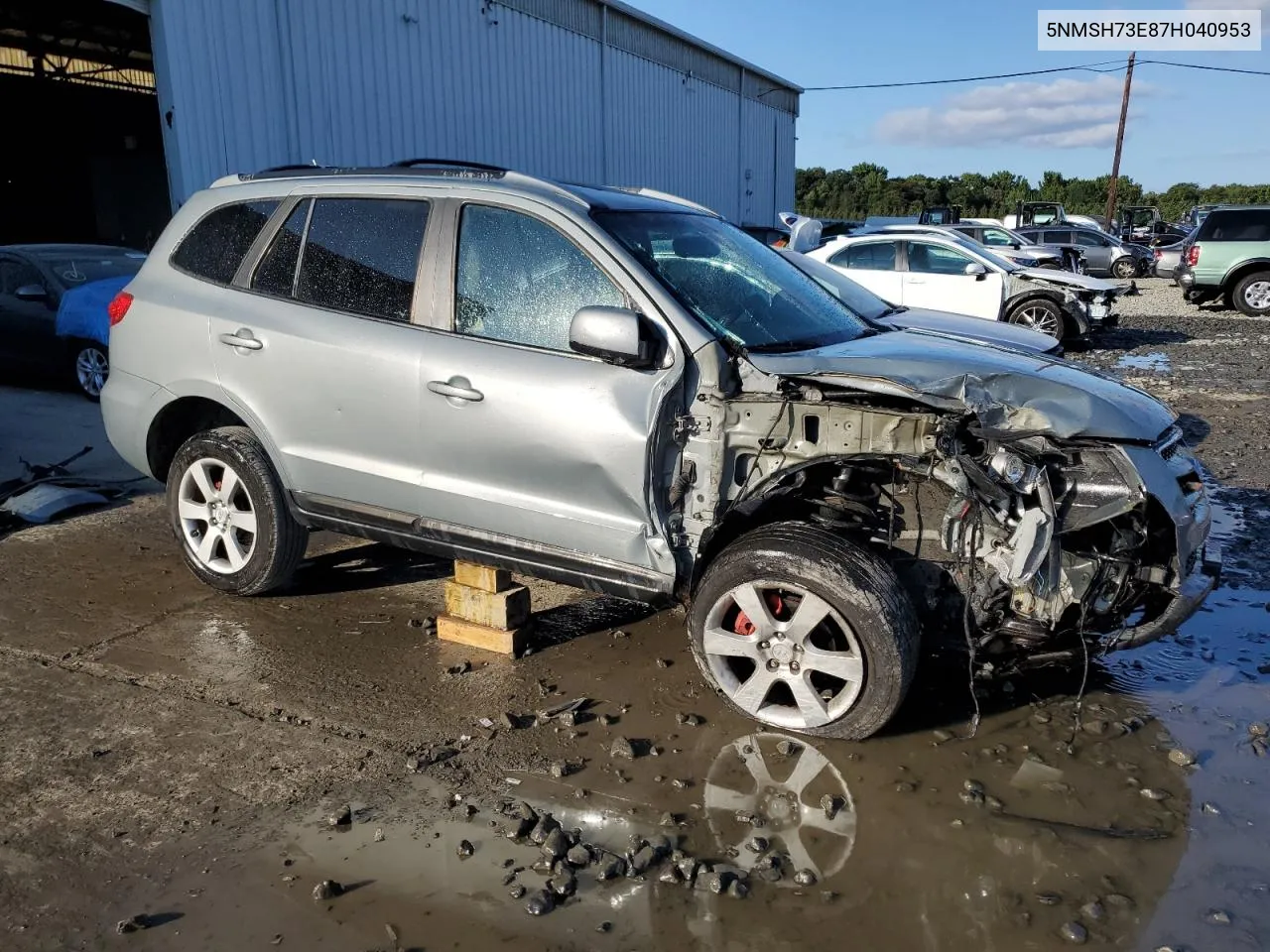 2007 Hyundai Santa Fe Se VIN: 5NMSH73E87H040953 Lot: 70089924