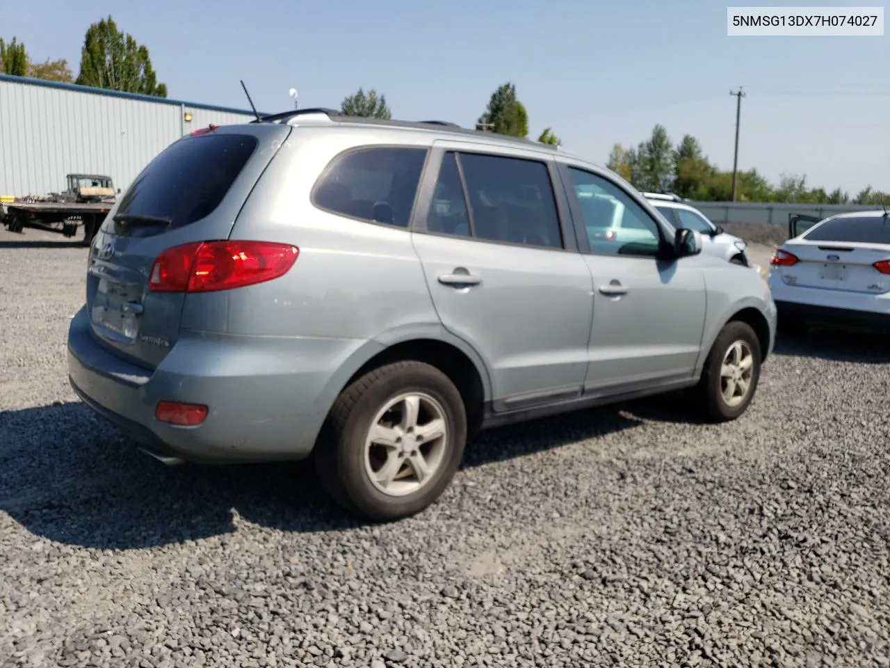 2007 Hyundai Santa Fe Gls VIN: 5NMSG13DX7H074027 Lot: 70095174