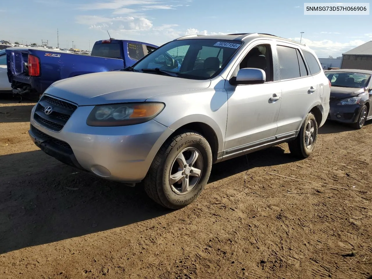 2007 Hyundai Santa Fe Gls VIN: 5NMSG73D57H066906 Lot: 70247154