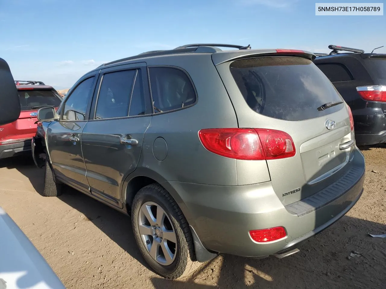 2007 Hyundai Santa Fe Se VIN: 5NMSH73E17H058789 Lot: 71220304