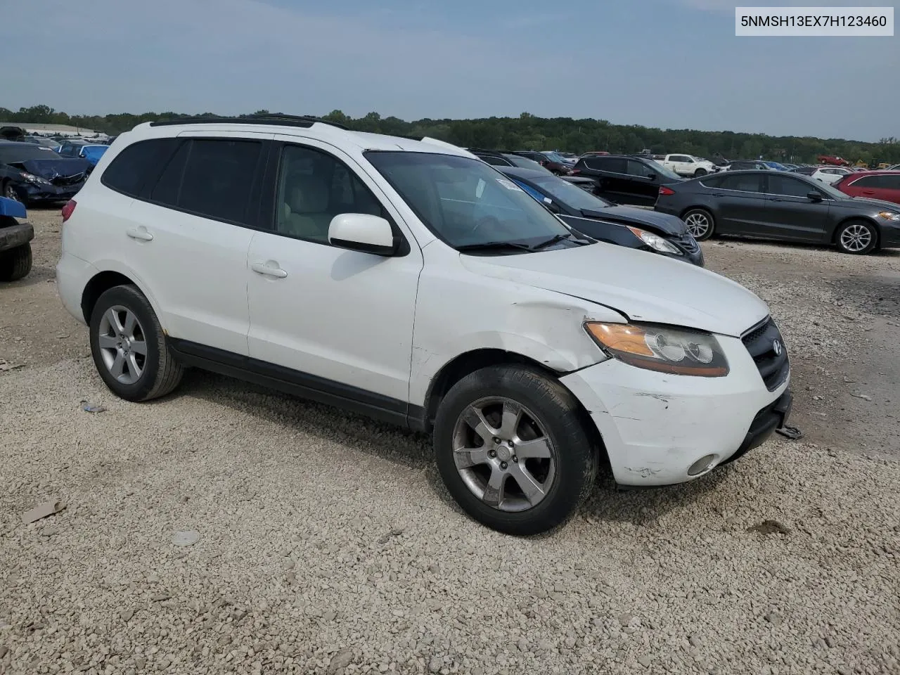 2007 Hyundai Santa Fe Se VIN: 5NMSH13EX7H123460 Lot: 71380404