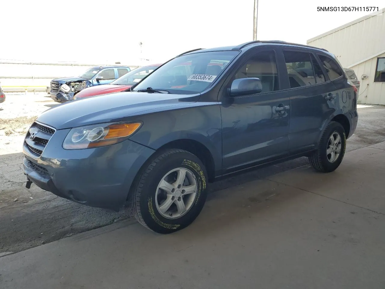 2007 Hyundai Santa Fe Gls VIN: 5NMSG13D67H115771 Lot: 71786024