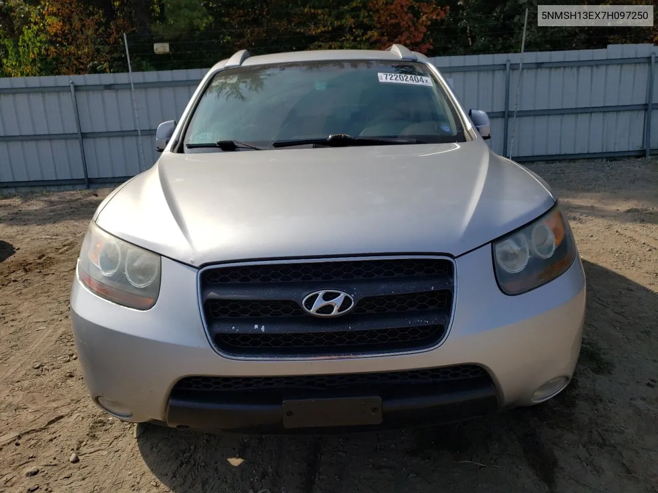 2007 Hyundai Santa Fe Se VIN: 5NMSH13EX7H097250 Lot: 72202404