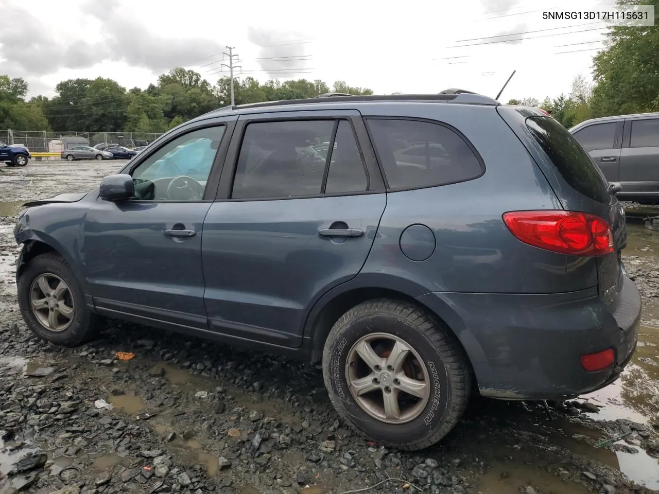 2007 Hyundai Santa Fe Gls VIN: 5NMSG13D17H115631 Lot: 72735854