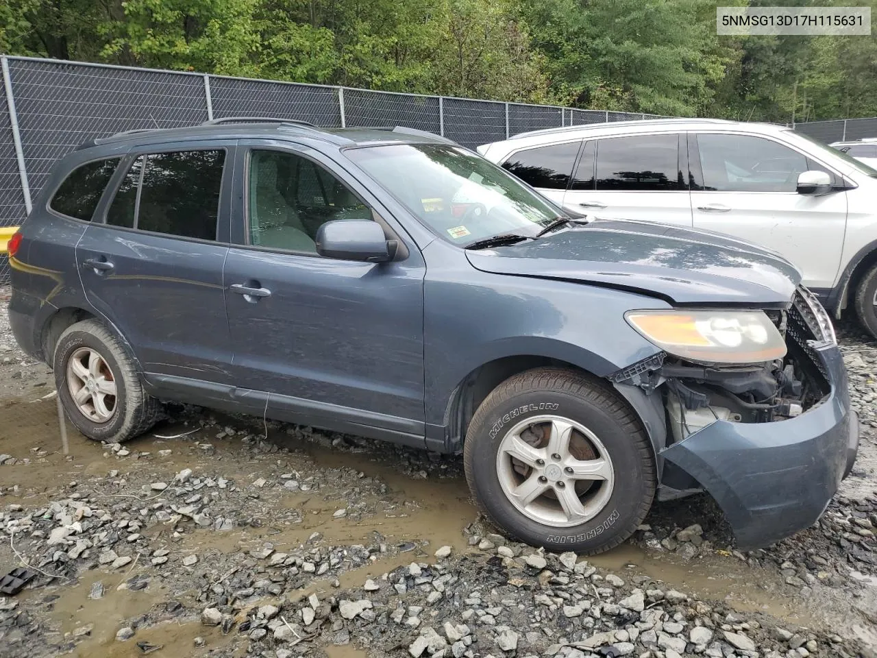 2007 Hyundai Santa Fe Gls VIN: 5NMSG13D17H115631 Lot: 72735854