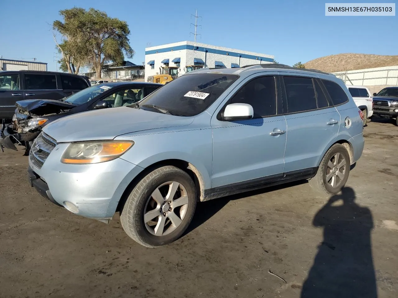 5NMSH13E67H035103 2007 Hyundai Santa Fe Se