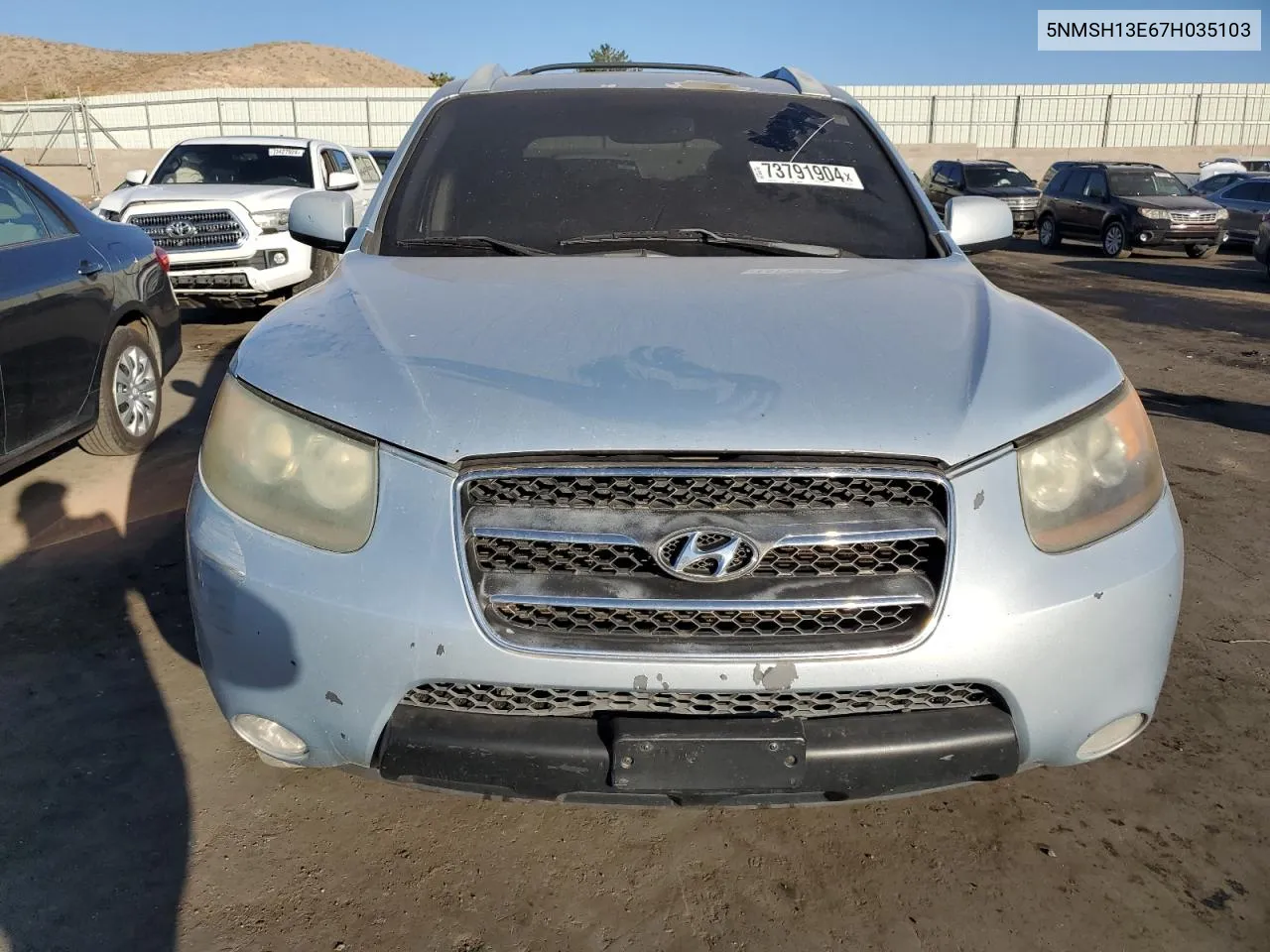 2007 Hyundai Santa Fe Se VIN: 5NMSH13E67H035103 Lot: 73791904