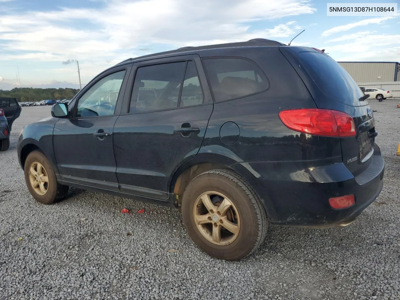 2007 Hyundai Santa Fe Gls VIN: 5NMSG13D87H108644 Lot: 73912844