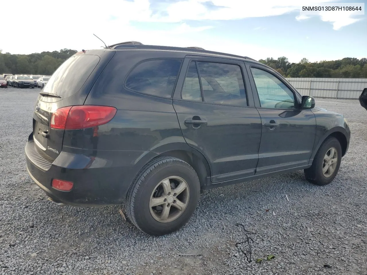 2007 Hyundai Santa Fe Gls VIN: 5NMSG13D87H108644 Lot: 73912844