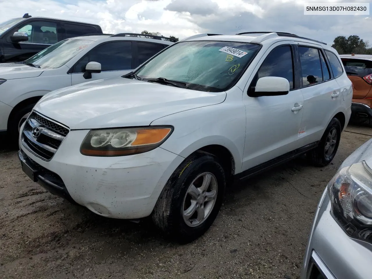 2007 Hyundai Santa Fe Gls VIN: 5NMSG13D07H082430 Lot: 73949014