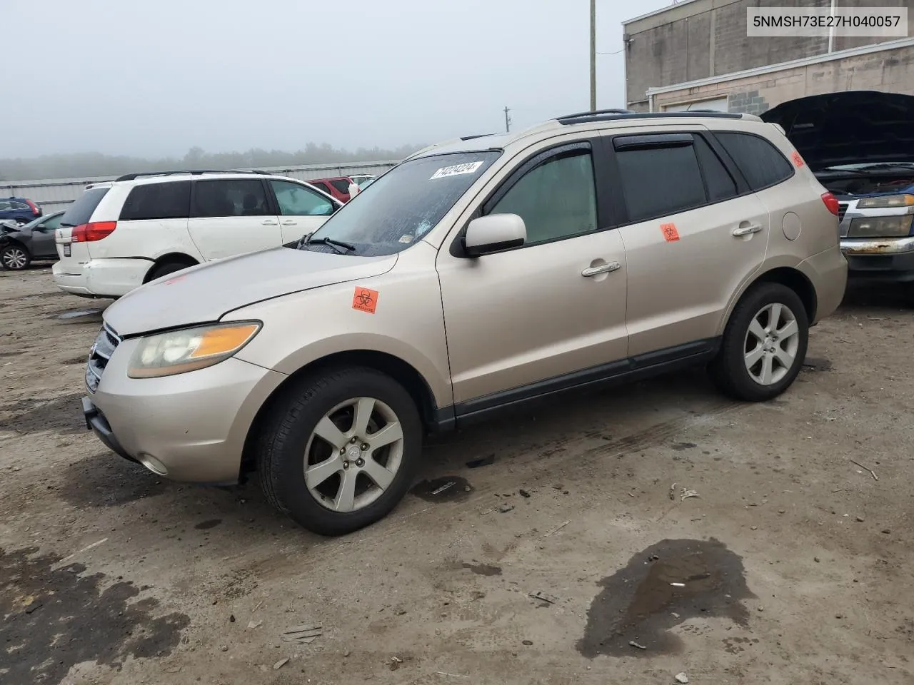 2007 Hyundai Santa Fe Se VIN: 5NMSH73E27H040057 Lot: 74224224