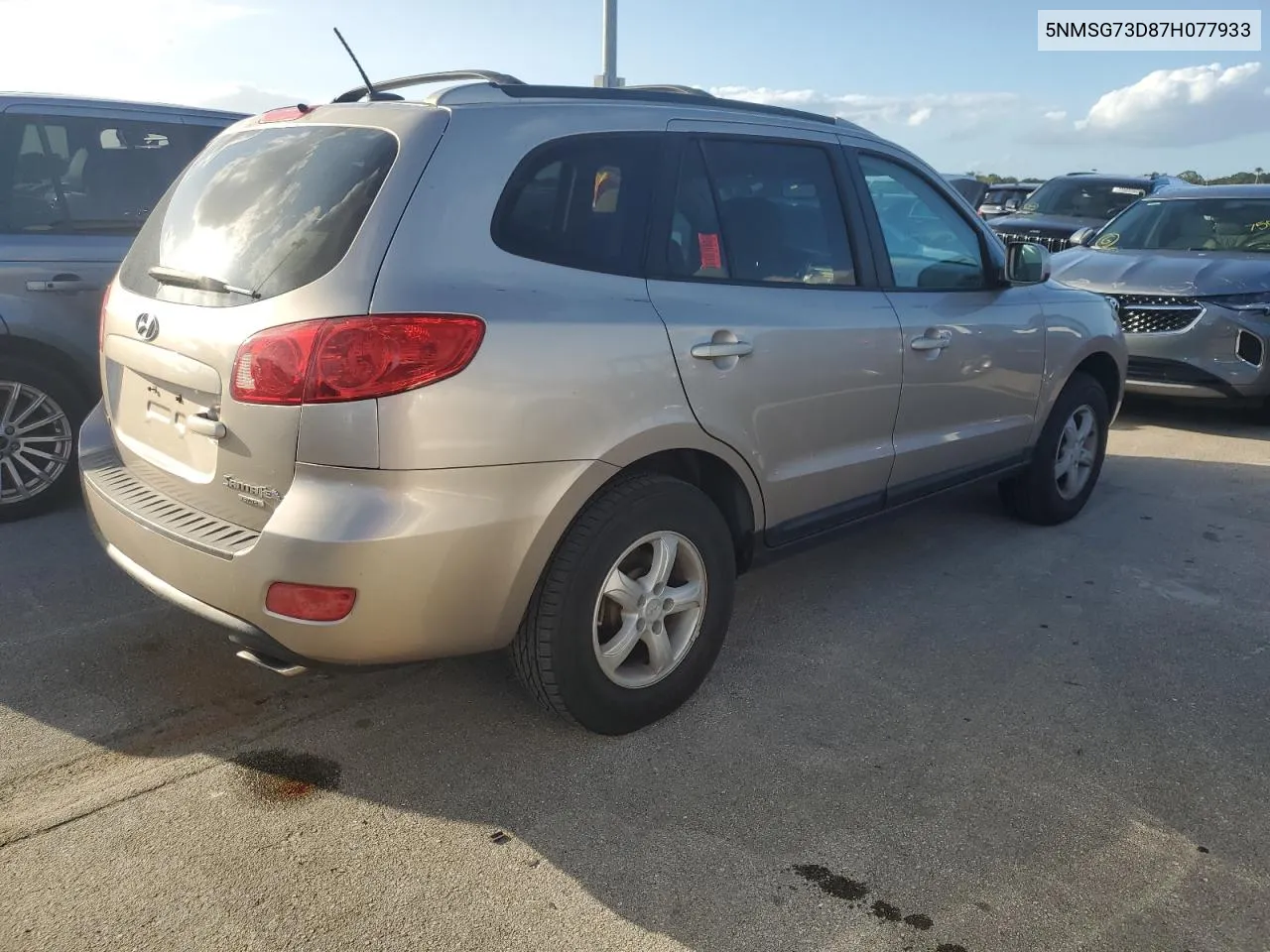 2007 Hyundai Santa Fe Gls VIN: 5NMSG73D87H077933 Lot: 75046384