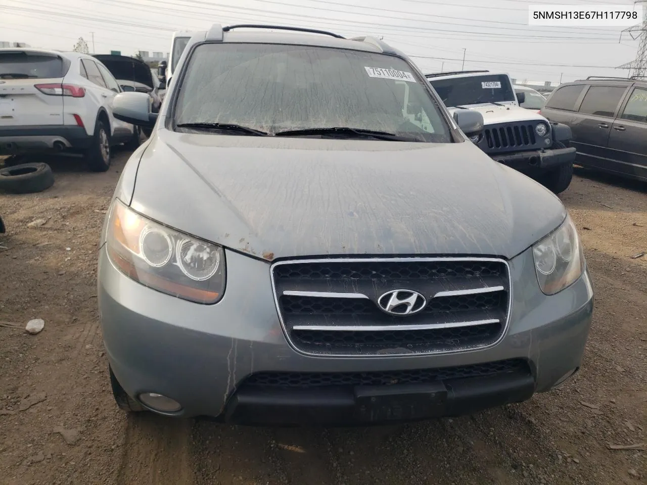 2007 Hyundai Santa Fe Se VIN: 5NMSH13E67H117798 Lot: 75110004