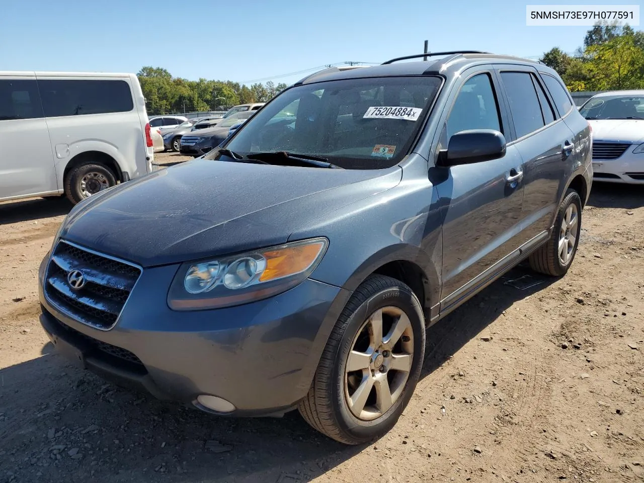 2007 Hyundai Santa Fe Se VIN: 5NMSH73E97H077591 Lot: 75204884