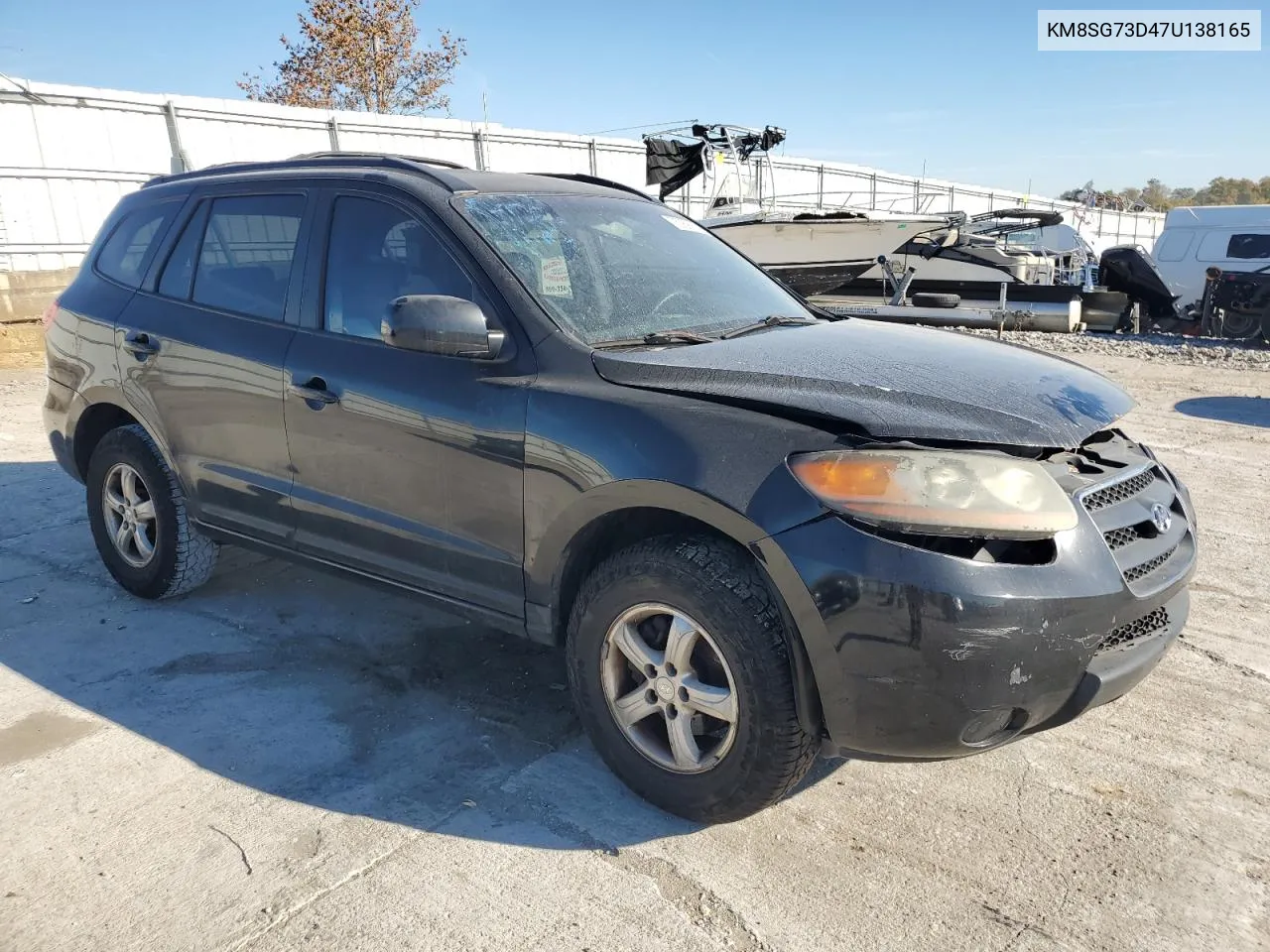 2007 Hyundai Santa Fe Gls VIN: KM8SG73D47U138165 Lot: 75369654