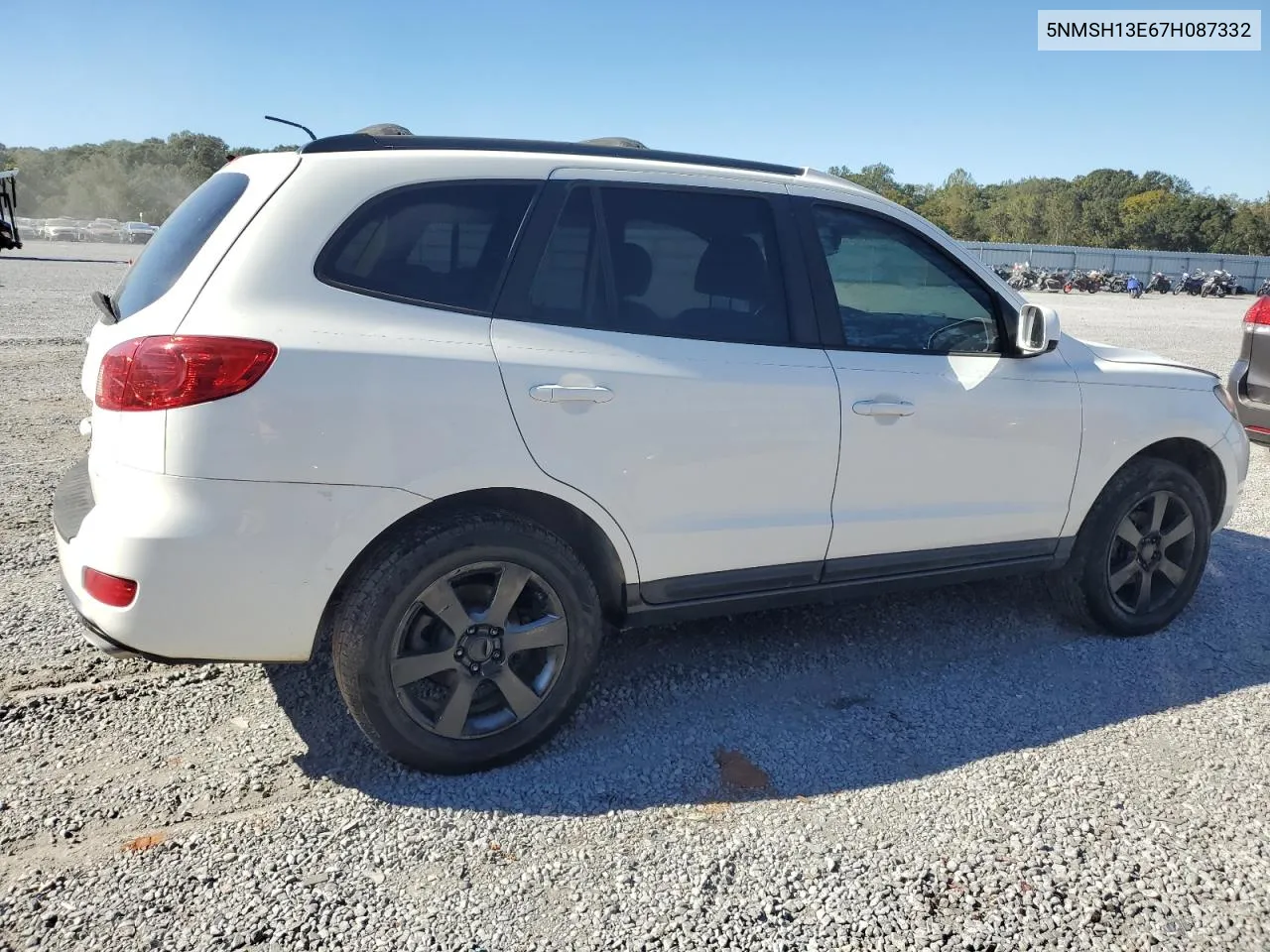 2007 Hyundai Santa Fe Se VIN: 5NMSH13E67H087332 Lot: 75634064