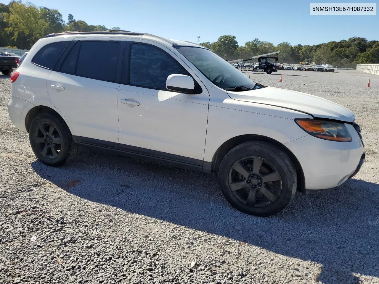 2007 Hyundai Santa Fe Se VIN: 5NMSH13E67H087332 Lot: 75634064