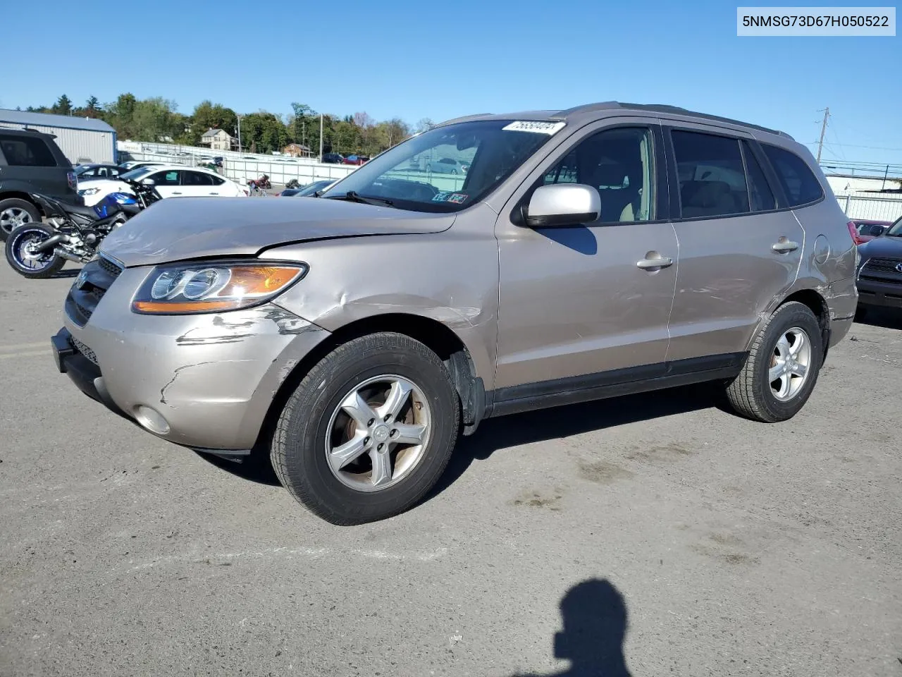 2007 Hyundai Santa Fe Gls VIN: 5NMSG73D67H050522 Lot: 75650404