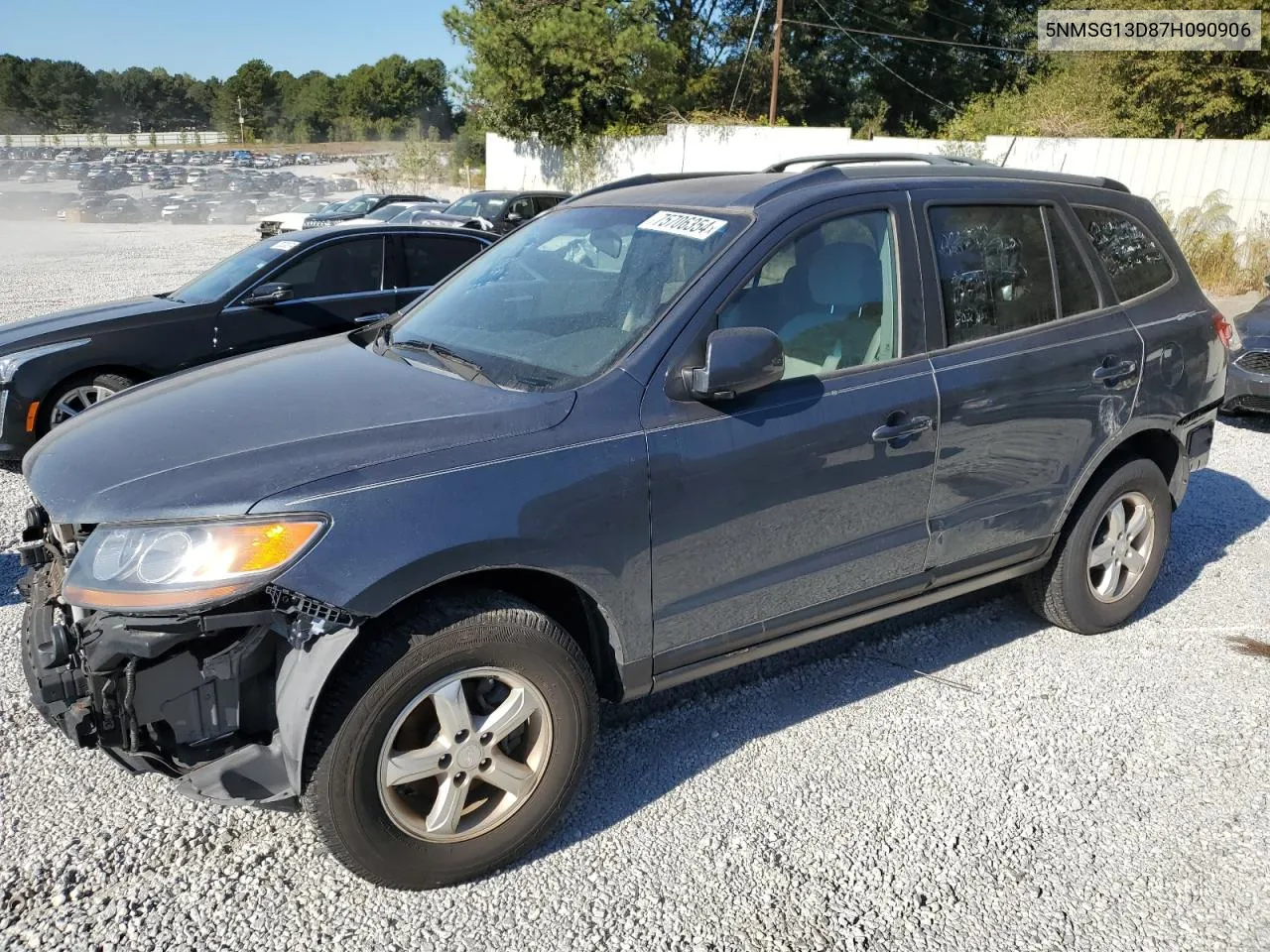 2007 Hyundai Santa Fe Gls VIN: 5NMSG13D87H090906 Lot: 75706354