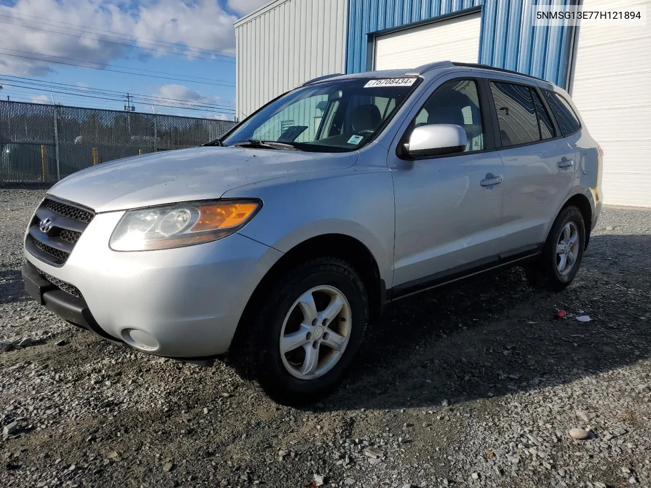 2007 Hyundai Santa Fe Gl VIN: 5NMSG13E77H121894 Lot: 75708434