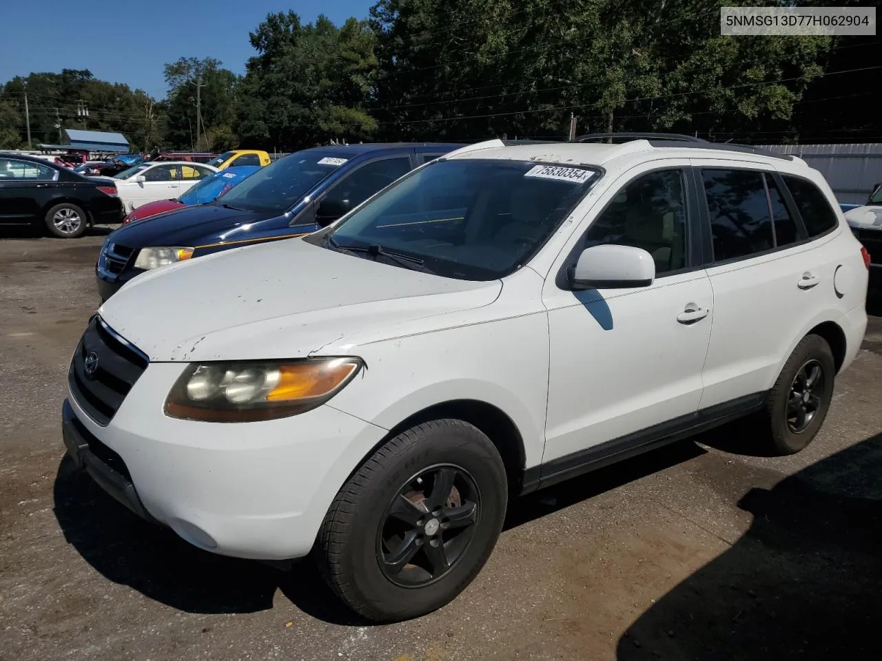 2007 Hyundai Santa Fe Gls VIN: 5NMSG13D77H062904 Lot: 75830354