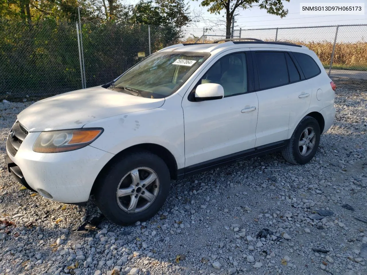 2007 Hyundai Santa Fe Gls VIN: 5NMSG13D97H065173 Lot: 75957864