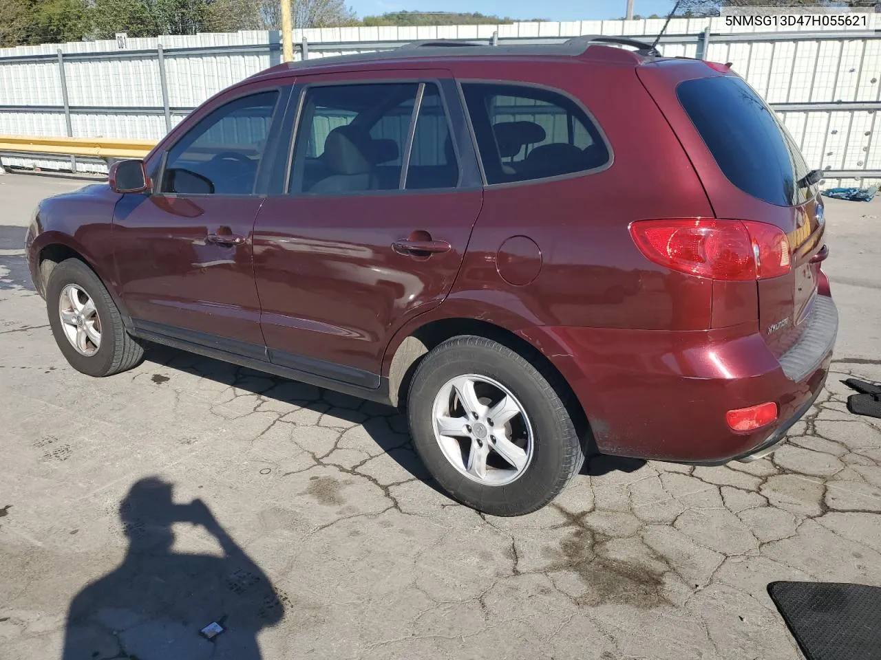 2007 Hyundai Santa Fe Gls VIN: 5NMSG13D47H055621 Lot: 76051524