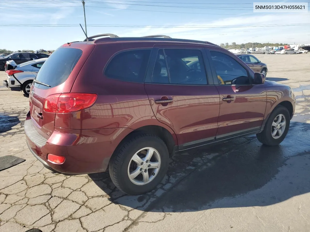 2007 Hyundai Santa Fe Gls VIN: 5NMSG13D47H055621 Lot: 76051524