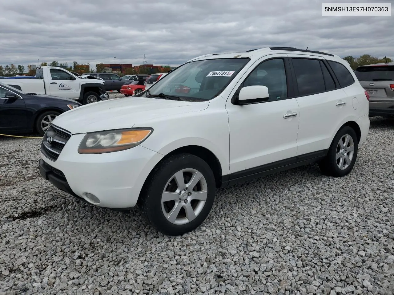 2007 Hyundai Santa Fe Se VIN: 5NMSH13E97H070363 Lot: 76547814