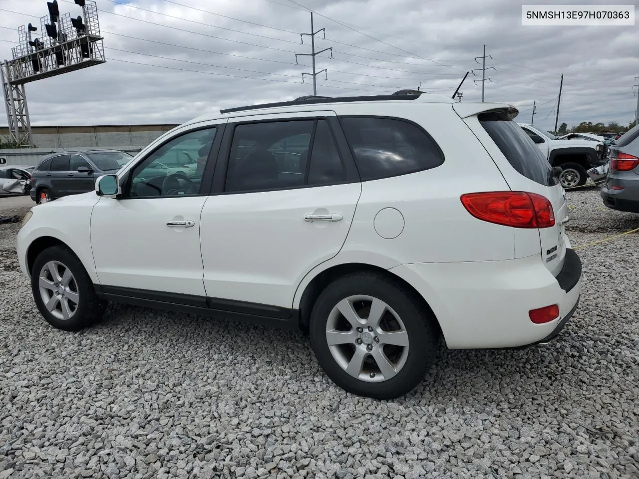 2007 Hyundai Santa Fe Se VIN: 5NMSH13E97H070363 Lot: 76547814