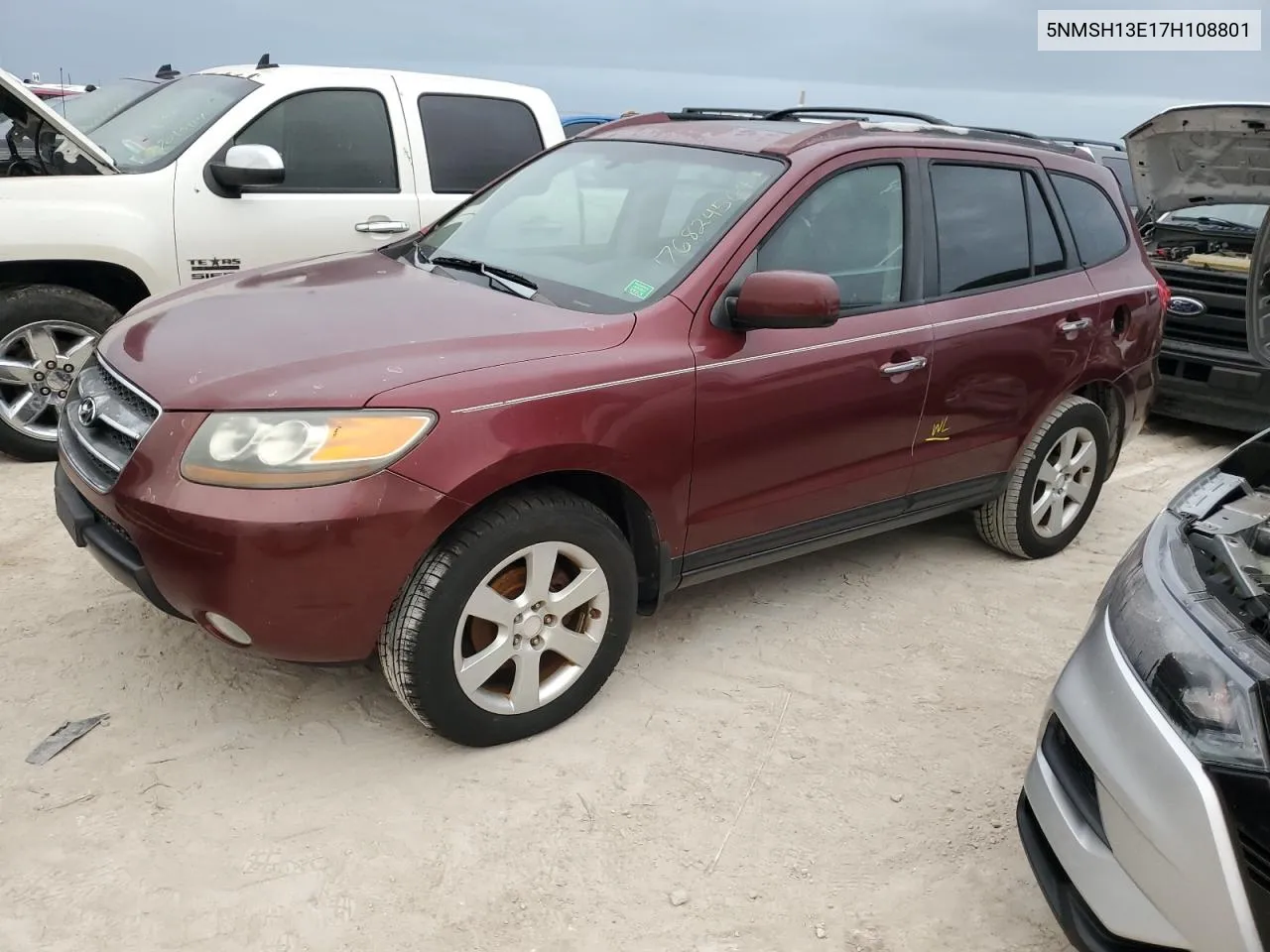 2007 Hyundai Santa Fe Se VIN: 5NMSH13E17H108801 Lot: 76824564