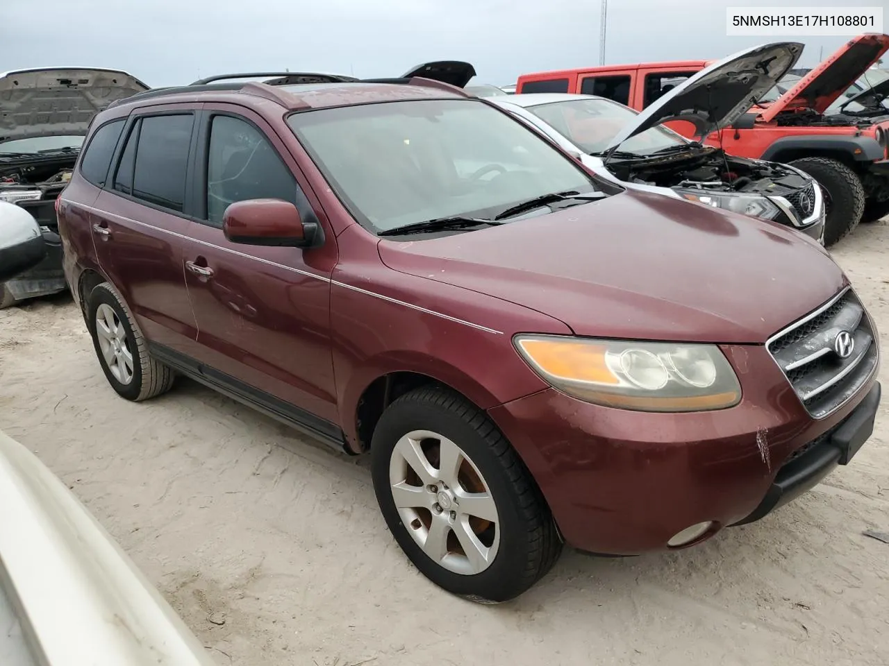 2007 Hyundai Santa Fe Se VIN: 5NMSH13E17H108801 Lot: 76824564