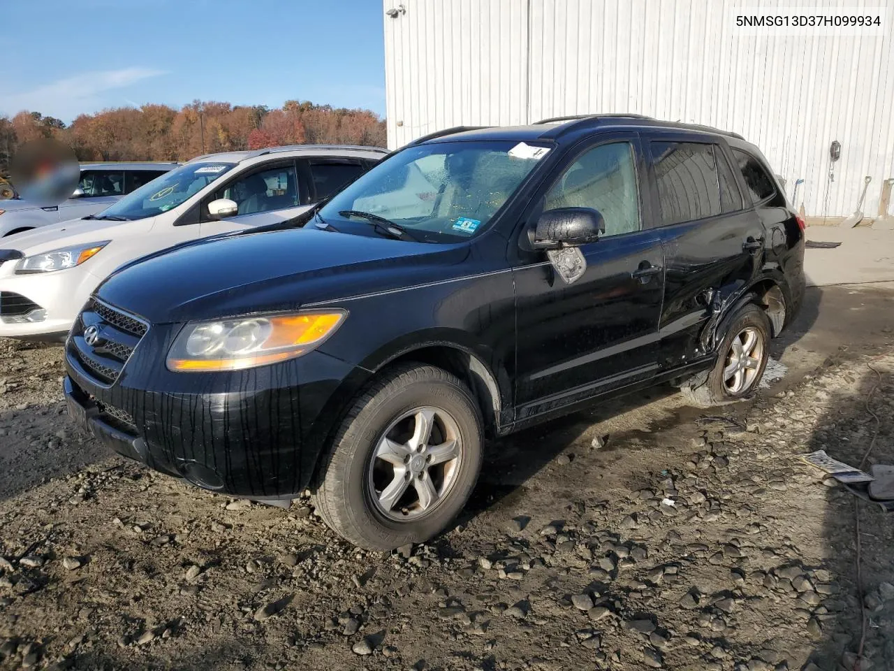 2007 Hyundai Santa Fe Gls VIN: 5NMSG13D37H099934 Lot: 78038334