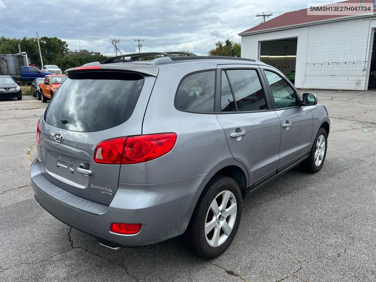 2007 Hyundai Santa Fe Se VIN: 5NMSH13E27H047734 Lot: 78454554