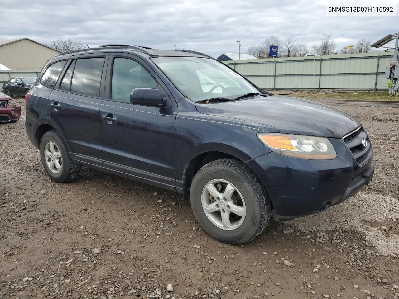 2007 Hyundai Santa Fe Gls VIN: 5NMSG13D07H116592 Lot: 79680534