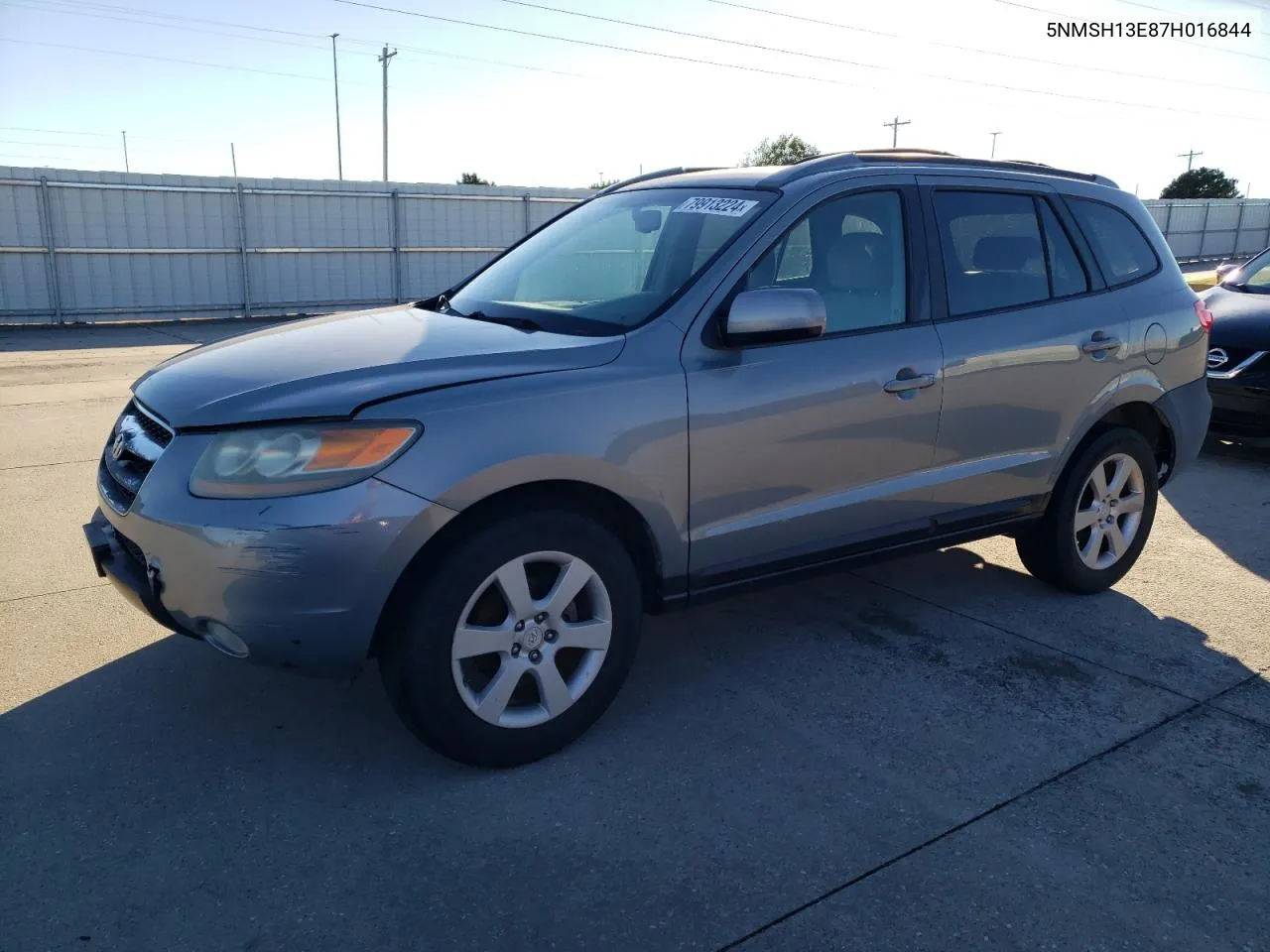 2007 Hyundai Santa Fe Se VIN: 5NMSH13E87H016844 Lot: 79913224