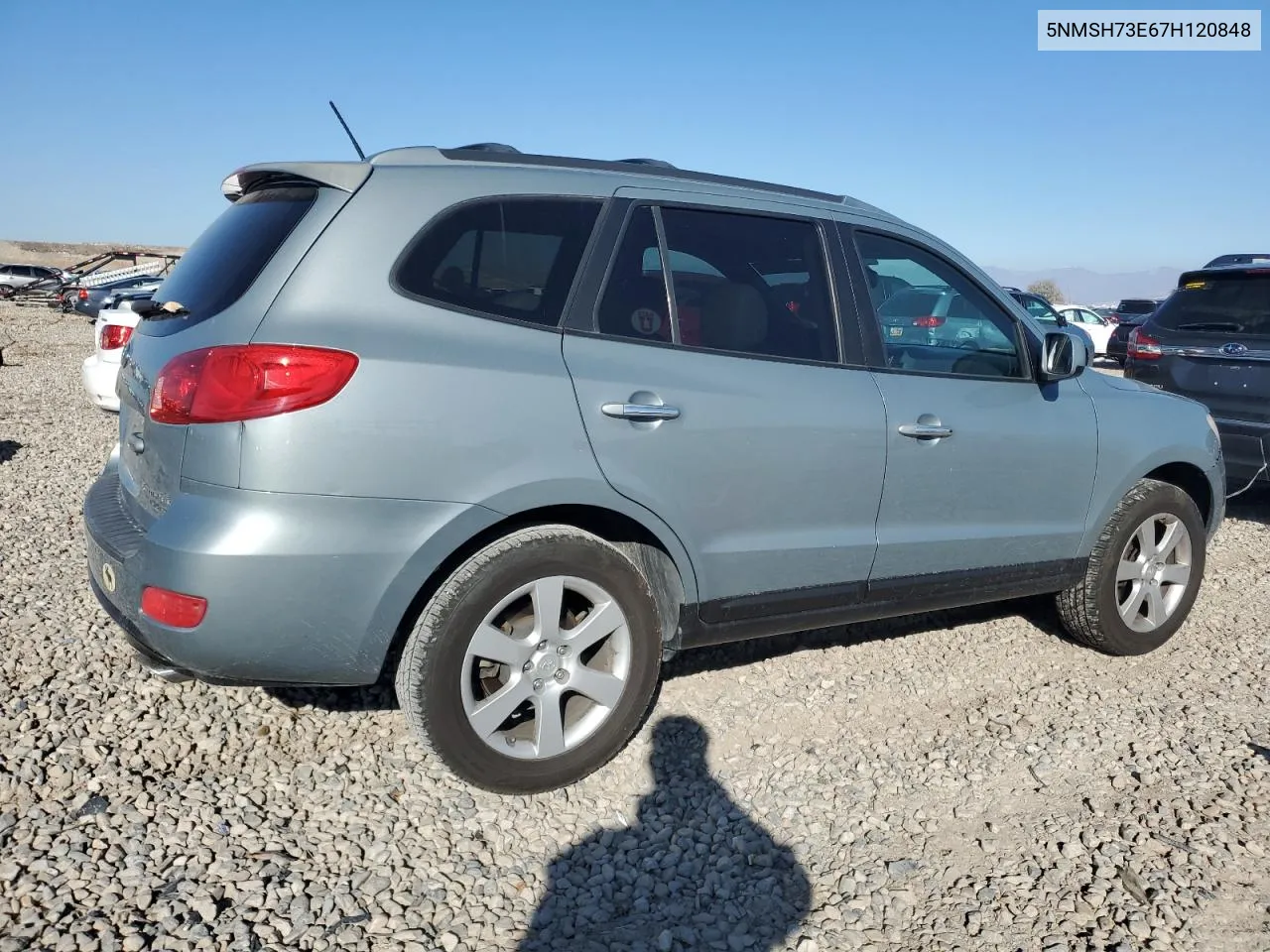 2007 Hyundai Santa Fe Se VIN: 5NMSH73E67H120848 Lot: 80219644