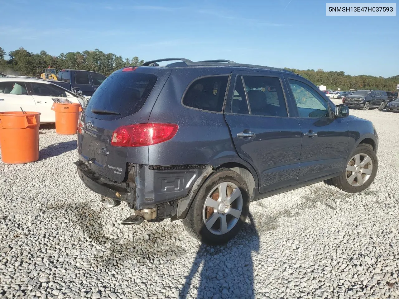 2007 Hyundai Santa Fe Se VIN: 5NMSH13E47H037593 Lot: 80254114