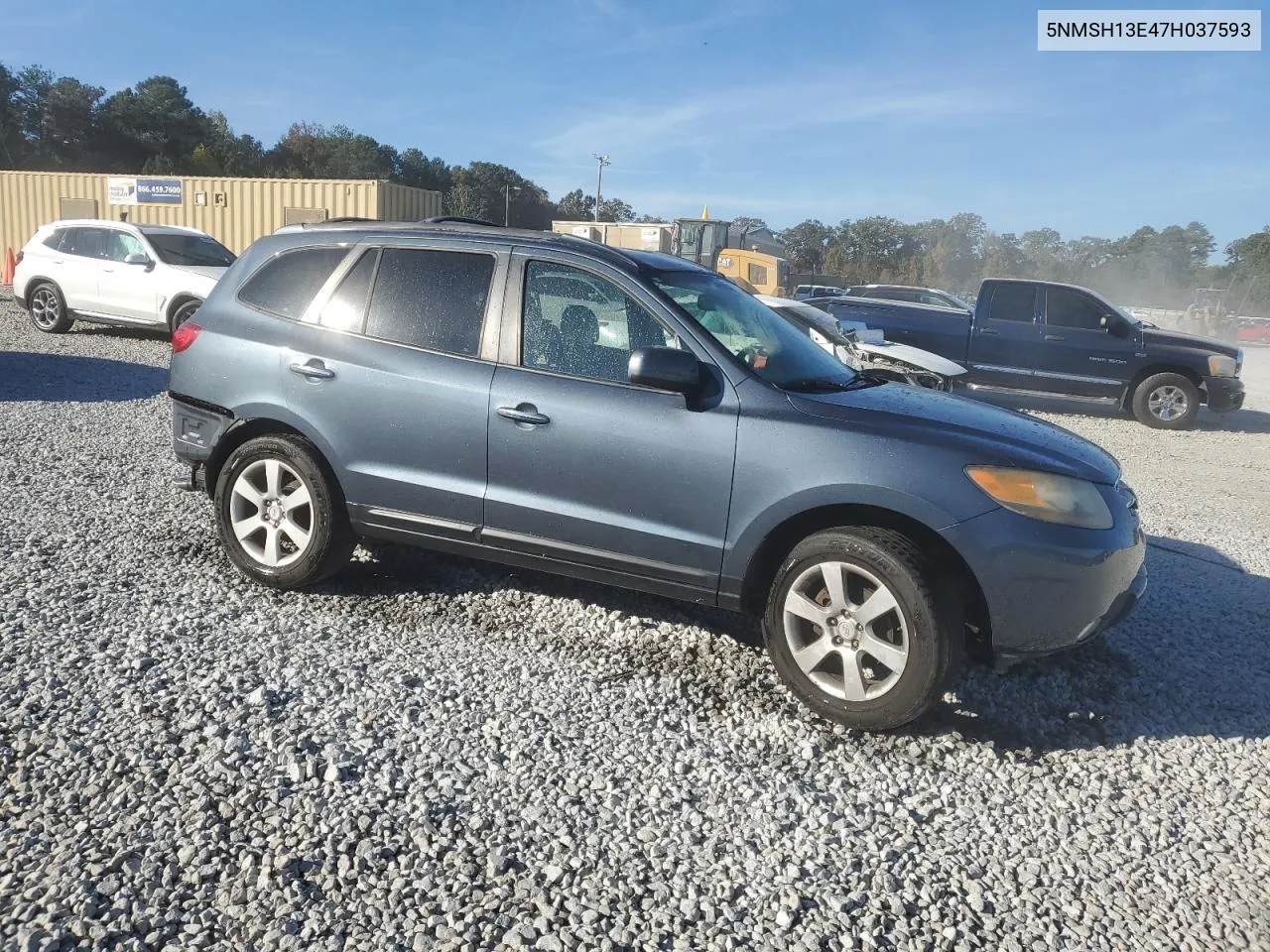 2007 Hyundai Santa Fe Se VIN: 5NMSH13E47H037593 Lot: 80254114