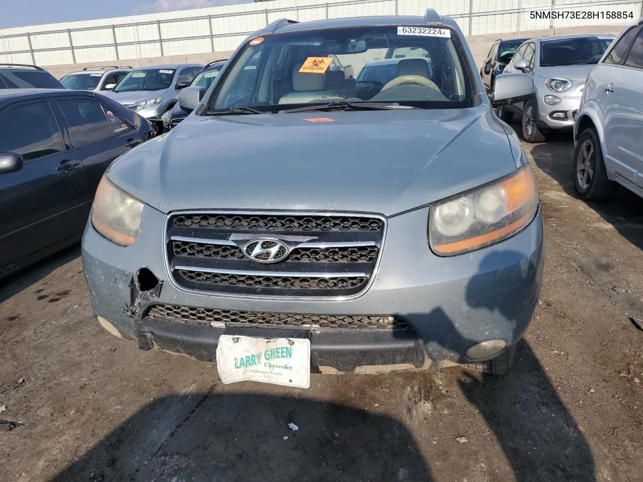 2008 Hyundai Santa Fe Se VIN: 5NMSH73E28H158854 Lot: 63232224