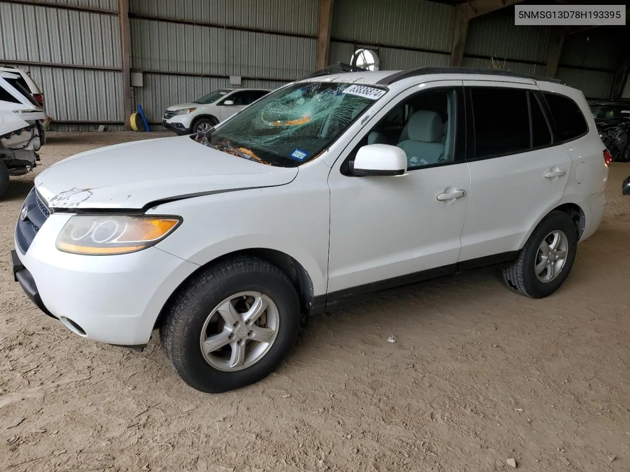 2008 Hyundai Santa Fe Gls VIN: 5NMSG13D78H193395 Lot: 63836874