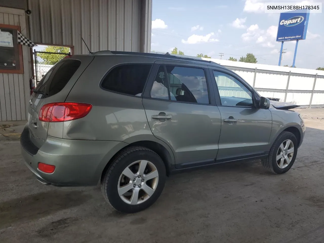 5NMSH13E88H178345 2008 Hyundai Santa Fe Se