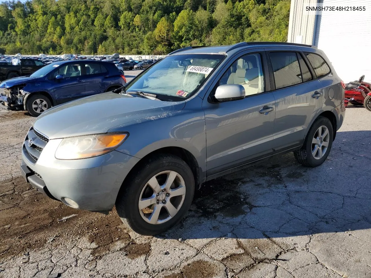 5NMSH73E48H218455 2008 Hyundai Santa Fe Se