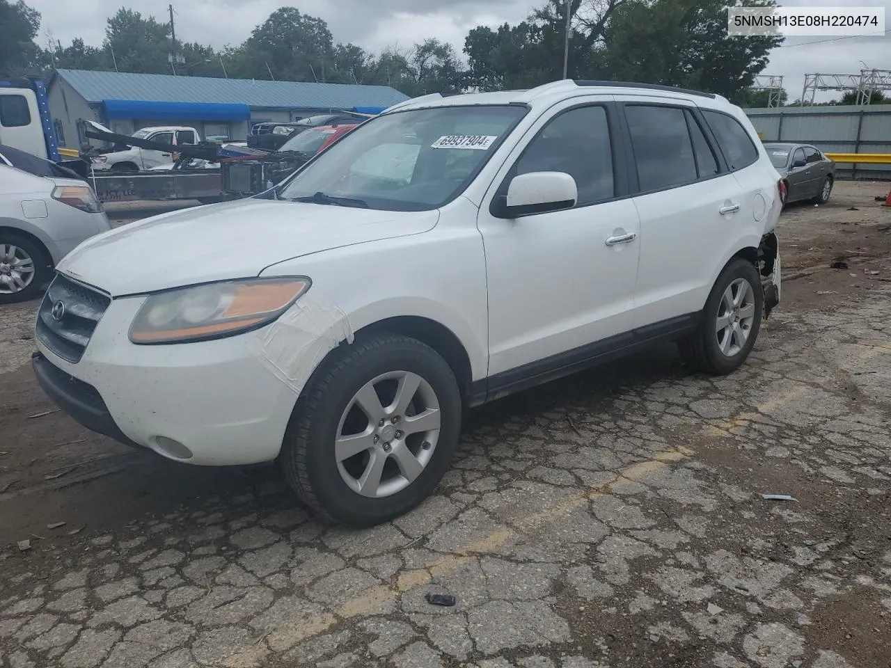 5NMSH13E08H220474 2008 Hyundai Santa Fe Se