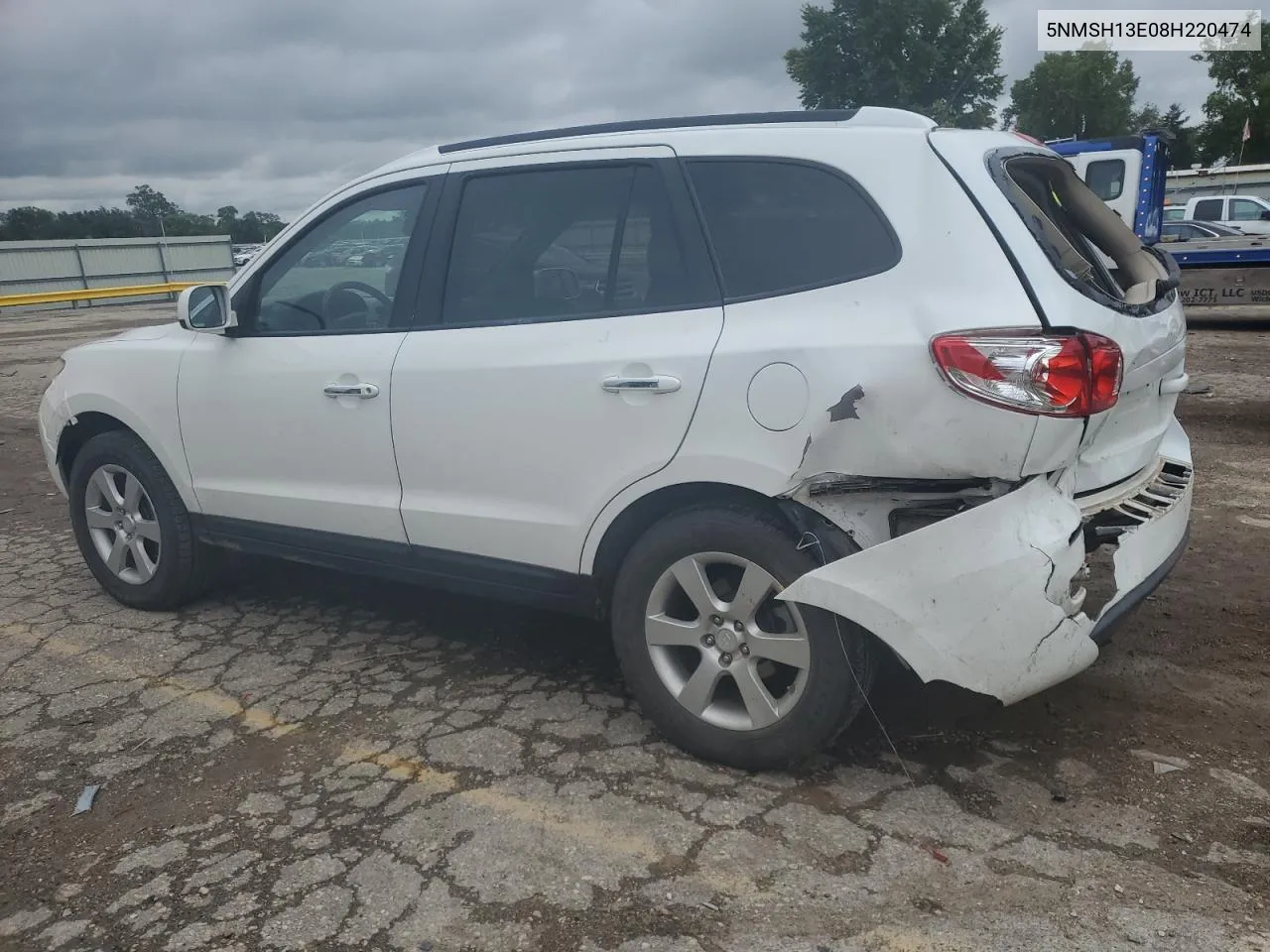 5NMSH13E08H220474 2008 Hyundai Santa Fe Se