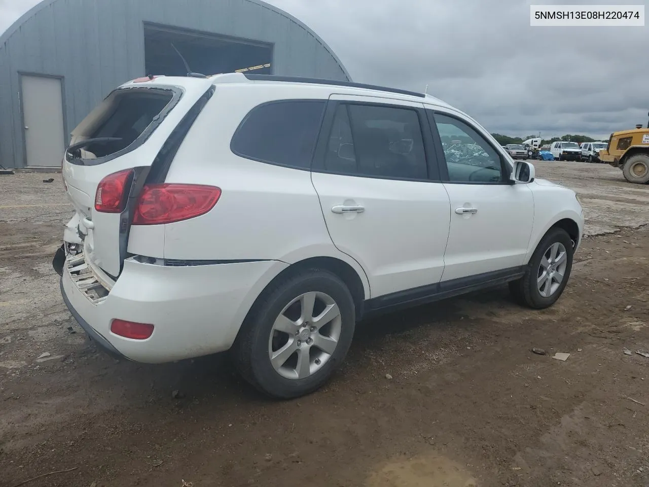 5NMSH13E08H220474 2008 Hyundai Santa Fe Se