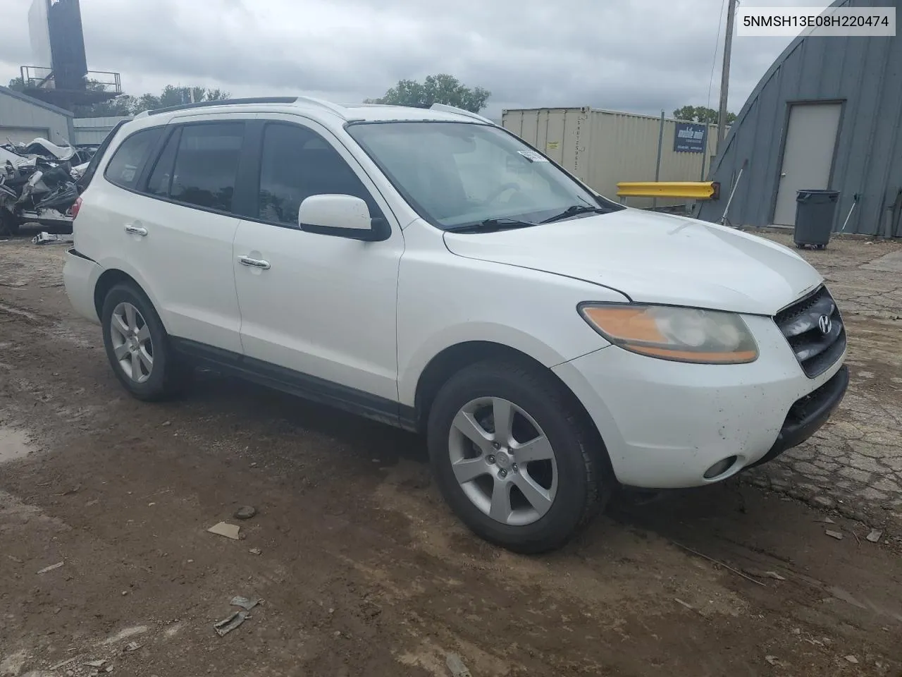 5NMSH13E08H220474 2008 Hyundai Santa Fe Se