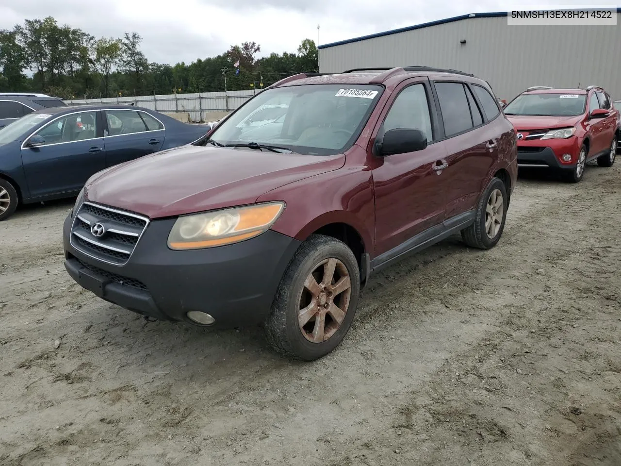 2008 Hyundai Santa Fe Se VIN: 5NMSH13EX8H214522 Lot: 70185564